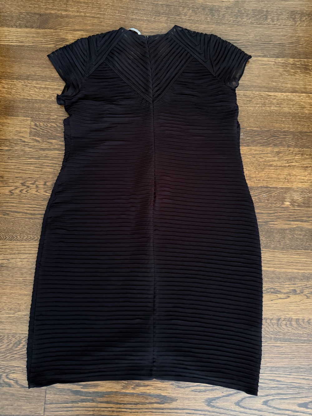 Calvin Klein Black Ribbed Sheath Dress - Picture 2 of 7